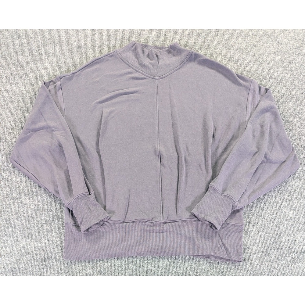 Athleta Apollo Cinch Turtleneck Oversized Sweatshirt Women's Size Small Purple
